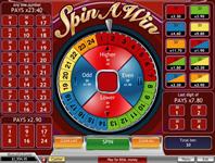 Playtech Spin A Win Arcade-Spiel ist wie ein Roulette-Rad
